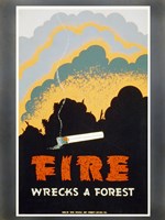 Fire Wrecks a Forest Fine Art Print