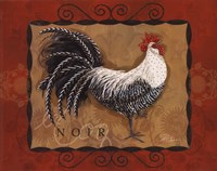 Rooster Noir Framed Print