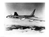 Side profile of a bomber plane in flight, B-52 Stratofortress, US Air Force Fine Art Print
