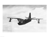 Fighter plane in flight, P5M-1 Marlin Fine Art Print