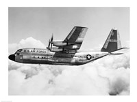 Military airplane in flight Fine Art Print