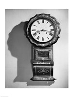 Close-up of clock hanging on wall Fine Art Print