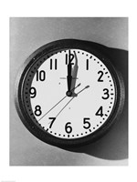 Close-up of a wall clock hanging on a wall Fine Art Print
