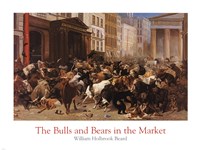 The Bulls and Bears in the Market Framed Print