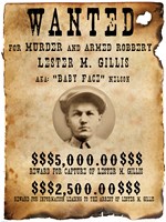 Baby Face Nelso Wanted Poster Fine Art Print