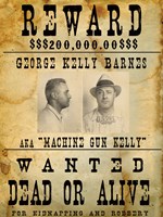 Machine Gun Kelly Wanted Poster Fine Art Print