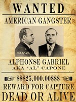 Al Capone Wanted Poster Framed Print