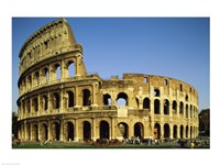 Low angle view of a coliseum, Colosseum, Rome, Italy Landscape Framed Print