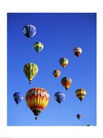 Hot air balloons rising, Albuquerque International Balloon Fiesta Fine Art Print