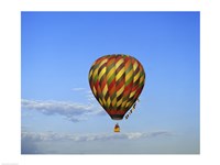 Hot air balloon rising, Albuquerque, New Mexico, USA Fine Art Print