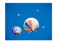 Rainbow Hot Air Balloons as Seen from Below Fine Art Print