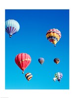 Low Angle View of Hot Air Balloons Fine Art Print