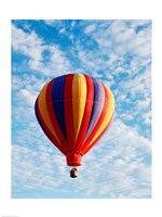 a hot air balloon in the sky, Albuquerque, New Mexico, USA Fine Art Print