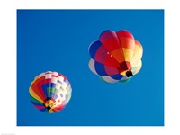 Two Hot Air Balloons Flying Away Fine Art Print