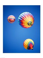 Three Hot Air Balloons from Below Fine Art Print