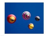 Four Hot Air Balloons from Below Fine Art Print