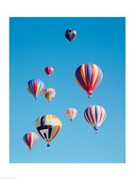 Group of Colorful Hot Air Balloons Fine Art Print