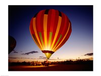 Low angle view of a hot air balloon taking off, Albuquerque, New Mexico, USA Fine Art Print