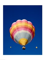 Low Angle Shot of a Rainbow Hot Air Balloon Fine Art Print