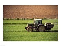 Tractor in a field, Newcastle, Ireland Fine Art Print
