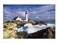 Portland Head Lighthouse, Cape Elizabeth, Maine, USA Framed Print