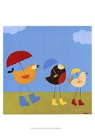 Rainy Day Birds I Fine Art Print