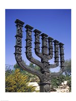 Low angle view of a menorah, Knesset Menorah, Jerusalem, Israel Fine Art Print