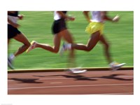 Male Athletes Running