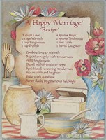 Happy Marriage Recipe Fine Art Print