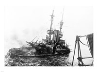 HMS Irresistible Abandoned March 18,1915 Fine Art Print