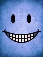 Hang up a Smile (blue) Fine Art Print