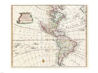 1747 Bowen Map of North America and South America Fine Art Print