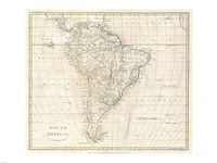 1799 Far Clement Cruttwell Map of South America Fine Art Print