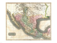 1814 Thomson Map of Mexico and Texas Fine Art Print