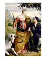 Saint Justina with the Unicorn Fine Art Print