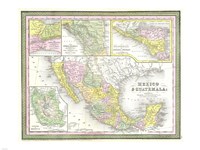 1850 Mitchell Map of Mexico Texas Fine Art Print