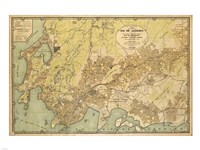 Mapa da Cidade do Rio de Janeiro - 1929 Fine Art Print