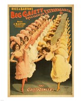 Big Gaiety's Spectacular Extravaganza - The Gaiety Dancers Fine Art Print