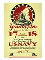 Young Men Now Being Accepted for Enlistment Fine Art Print