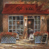 Cafe Nikki Framed Print