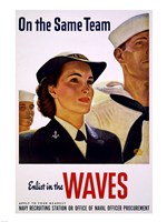 On the Same Team Enlist in the Waves Fine Art Print