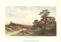 Where Heather Vies with Crimson Sky Fine Art Print