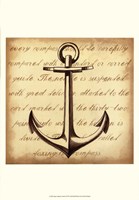 Sepia Captain's Anchor Fine Art Print