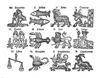 Zodiac Woodcut Fine Art Print