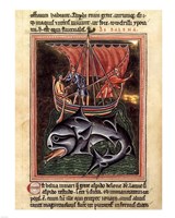 12th Century Painters - On Whales Folio from a Bestiary Fine Art Print