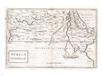 1730 Toms Map of Central Africa Fine Art Print