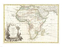 1762 Janvier Map of Africa Fine Art Print