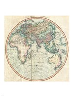 1801 Cary Map of the Eastern Hemisphere Fine Art Print