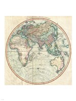 1801 Cary Map of the Eastern Hemisphere Fine Art Print