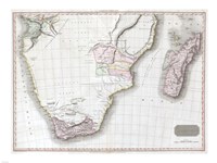 1809 Pinkerton Map of Southern Africa Fine Art Print